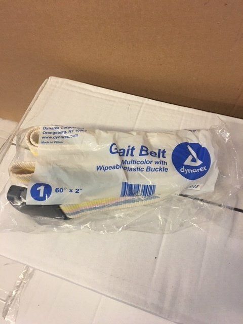 GAIT BELT 60IN W/PLAS BKL-EA