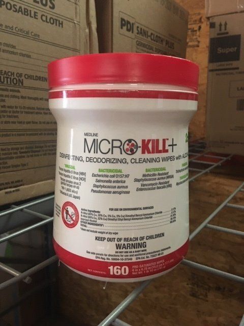 MICRO KILL WIPE W/ALC 160CT