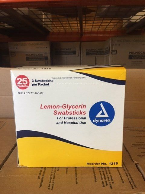 LEMON GLYCERIN SWABS 75/BX