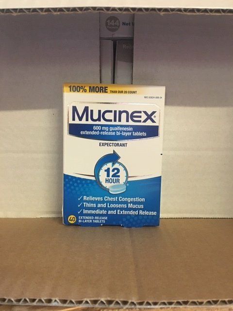 MUCINEX 600MG TAB  40/BX