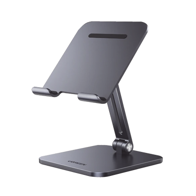 Soporte de Aluminio para IPad &amp; Tablet | Plegable |Angulo Ajustable de 180° y 270° | Base Antideslizante | Protección  de Silicona | Amplia Compatibilidad con dispositivos de 7.9&#39;&#39; a 12.9&#39;&#39; | Alumini