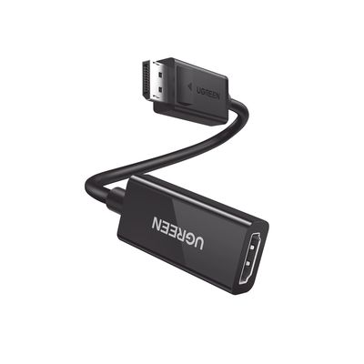 Convertidor DisplayPort a HDMI 4K@60Hz | 3D | HDR | Blindaje interno |  Boton Liberador  | Largo 25cm | Carcasa de ABS | Plug &amp; Play.