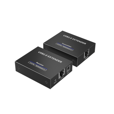 Kit EXTENSOR USB 2.0 de 4 Puertos para Distancias de Hasta  150 m / Soporta USB 2.0, USB 1.1 y USB 1.0 / UTP Cat 5e/6/6a/7 / Soporta Switch Gigabit / Ideal para Cámaras WEB, Impresoras, Escáner, Memo