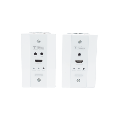 Kit Extensor HDMI en PLACAS DE PARED para distancias de 70 metros / Resolución 4K@60Hz / Cat 6/6A/ 7 / HDR/ IPCOLOR/ Cero Latencia / Soporta Control Remoto / Placa de pared de 2.74 x 4.49” (tamaño es