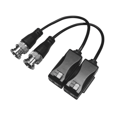 Kit de Transceptores (Baluns) con Terminal PUSH SUPERIOR PIG TAIL en ambos conectores, Resolución 4K , Cable flexible COAXIAL Blindado / COAXITRON / AUDIO POR COAXITRON /Conector 100% COBRE / Calidad