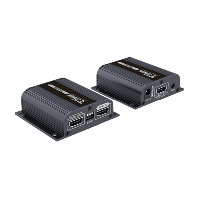 Kit Extensor HDMI para distancias de 50 metros / Soporta resoluciones 720 y 1080P @ 60 Hz / Cat 6, 6a y 7 / Salida Loop en el Tx para visualización local /  Configuración EDID / Soporta control remot
