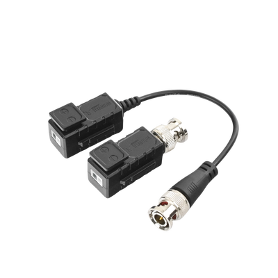 Kit de Transceptores (Baluns) con Terminal PUSH SUPERIOR, Resolución 4K , Cable flexible COAXIAL Blindado / COAXITRON / AUDIO POR COAXITRON / Menu OSD /Conector 100% COBRE / protección TVS, Calidad P