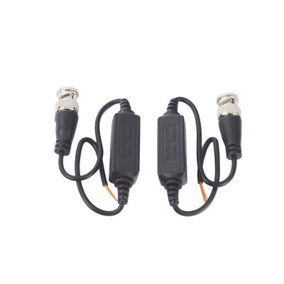 Kit de Transceptores (Baluns) para EXTERIOR TurboHD Hasta 4K HD-TVI / HD-CVI / AHD / CVBS / COAXITRON / AUDIO POR COAXITRON  / Menu OSD / CONECTORES 100% COBRE / Con Cable RF Blindado. Distancia de h