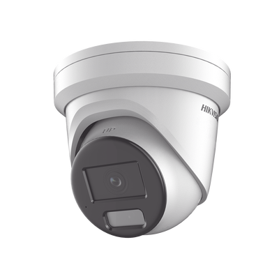 Turret IP 8 Megapixel (4K) / Lente 2.8 mm / Dual Light (40 mts IR + 40 mts Luz Blanca) / DARKFIGHTER S / Exterior IP67 / Microfono Integrado / WDR 130 dB / 4 Analíticos: AcuSense, Deteccion Facial, C