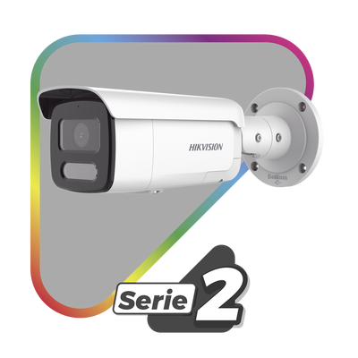 [Dual Light + ColorVu] Bala IP 4 Megapixel / Lente 4 mm / 60 mts IR + 60 mts Luz Blanca / Exterior IP67 / Luz Intermitente y Alerta de Audio / Videoanaliticos (Filtro de Falsas Alarmas) / PoE / WDR 1