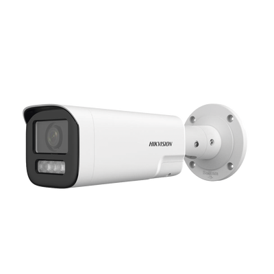 Bala IP 4 Megapíxel / Lente Mot. 2.8 a 12 mm / Dual Light (50 mts IR + 50 mts Luz Blanca) / ACUSENSE Lite / Audio de Dos Vías /  Luz Intermitente y Alerta de Audio / Exterior IP67 / WDR 120 dB / PoE 