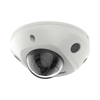 Mini Domo IP 6 Megapixel / Lente 2.8 mm / 30mts IR EXIR / Micrófono Integrado / Exterior IP67 / IK08 / PoE / DARKFIGHTER / Alarmas y Audio I/O / ONVIF / Micro SD / 4 Analíticos: AcuSense, Deteccion F