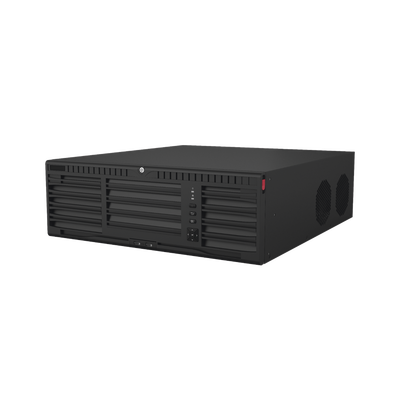 [Doble Poder de Decodificación] NVR 32 Megapixel (8K) / 64 Canales IP / AcuSense / ANPR / Conteo de Personas / Heat Map / 16 Bahías de Disco Duro /  Soporta RAID con Hot Swap / 2 HDMI en 8K / Soporta