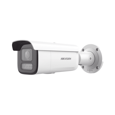 [Dual Light + 2 Micrófonos Integrados] Bala IP 4 Megapixel / Lente Mot. 2.8 a 12 mm / 60 mts Luz Blanca + 60 mts IR / ACUSENSE / Exterior IP67 / IK10 / WDR 120 dB / PoE+ / ONVIF / Alarmas I/O / Micro