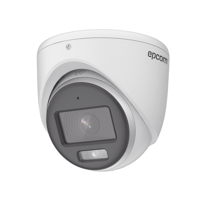 [ColorVu] Turret TURBOHD 3K (5 Megapixel) / Lente 2.8 mm / Micrófono Integrado / Imagen a Color 24/7 / 20 mts Luz Blanca / Exterior IP67 / dWDR / 4 Tecnologías