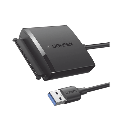 Adaptador USB 3.0 a SATA III | Compatible con Disco Duro HDD y SSD de 2.5&quot; y 3.5&quot; de hasta 12 TB | Velocidad USB 3.0 de hasta 5 Gbps | Alta Velocidad con UASP &amp; TRIM | Cable de 50 cm.