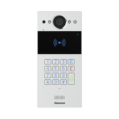 Videoportero SIP / Teclado y Lector de Tarjeta / Notificación App / Notificación Llamada Telefónica / Configuración en la Nube / POE / IP65 / Cámara de 2 MP / NFC / PIN Temporal para Visitas / Contro