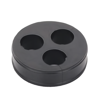 Inserto de Caucho de 4&quot; Con Tres Orificios para Cable de 7/8 in