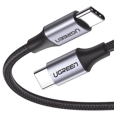 Cable USB-C a USB-C | 1 Metro | Transferencia de datos de 480 Mbps | Carga Rápida de hasta 60W | QC 4.0/3.0/2.0 | PD3.0 | FPC | AFC | Protección Integrada | Caja de Aluminio | Nylon Trenzado | Color 