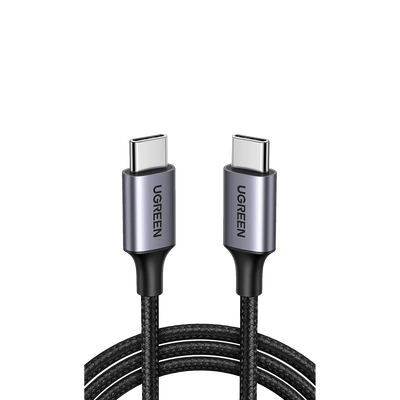 Cable USB-C a USB-C | 2 Metros | Transferencia de datos de 480 Mbps | Carga Rápida de hasta 60W | QC 4.0/3.0/2.0 | PD3.0 | FPC | AFC | Protección Integrada | Caja de Aluminio | Nylon Trenzado | Color