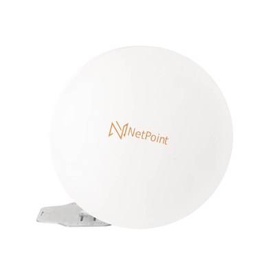 Antena de parabola profunda, blindada, con supresión al ruido de 4 ft, 4.9-6.4 GHz, Ganancia 37 dBi con SLANT de 45 ° y 90 °, ideal para hasta 100 km, Conectores N-hembra, montaje con alineación mili