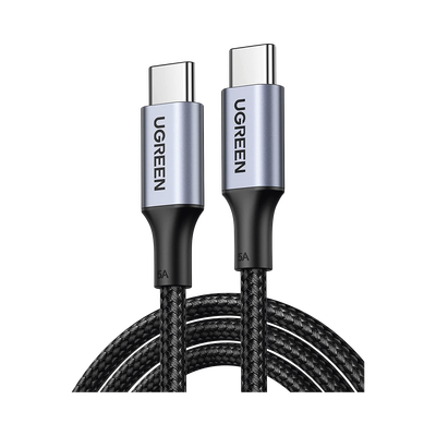 Cable USB-C a USB-C | 1 Metro | Carga Rápida de hasta 100W | Transferencia de datos 480 Mbps | PD3.0 | QC4.0/3.0/2.0 | FPC | AFC | Protección Integrada| Caja de Aluminio | Nylon Trenzado | Amplia Com