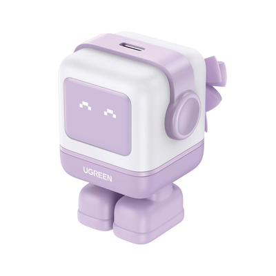 Cargador Mini GaNRobot 30W serie Nexode | 1 USB-C de Carga Rápida | Tecnología GaN II | Multiprotocolo PD/QC/SCP/FCA | Carga Inteligente | Pantalla LED | Zapato Magnético Extraíble | Thermal Guard | 