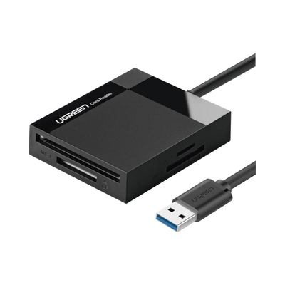 Lector de Tarjetas USB-A 3.0  a CompactFlash (CF)/ MemoryStick (MS)/ TransFlash (TF)/ SecureDigital (SD) | 4 en 1 | 5Gbps | Hasta 2TB | Soporta Windows/Mac OS/Linux/Android | Lectura de tarjetas simu