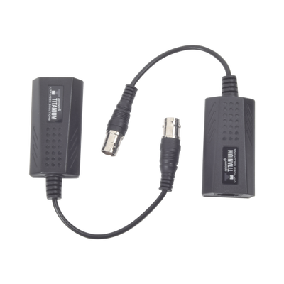 Kit EXTENSOR IP por cable CABLE COAXIAL para distancias de HASTA 200 m / REUTILIZA EL CABLEADO EXISTENTE PARA CONECTAR CÁMARAS IP / No Requiere Energía / Transmisión en Tiempo Real / Protección Contr