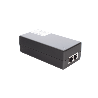 Inyector Hi-PoE 60 W Gigabit / Alimenta Equipos PoE 802.3 af Hasta 15W - PoE at Hasta 30W - PoE bt Hasta 60W / Instalación Para Interior / Alcance de Hasta 100 metros / Plug and Play / No se Necesita