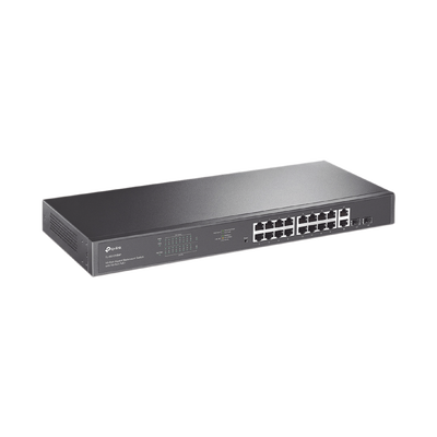 Switch no administrable de 16 puertos 10/100/1000Mbps y PoE af/at, 2 puertos SFP hasta 250W.