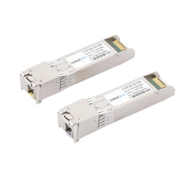 Transceptores Ópticos Bidireccionales SFP+ (Mini-Gbic) / Monomodo 1490 &amp; 1550 nm / 10 Gbps / 10GBASE-BX / Conector LC/UPC Simplex / DDM / Hasta 100 km / 2 Piezas 