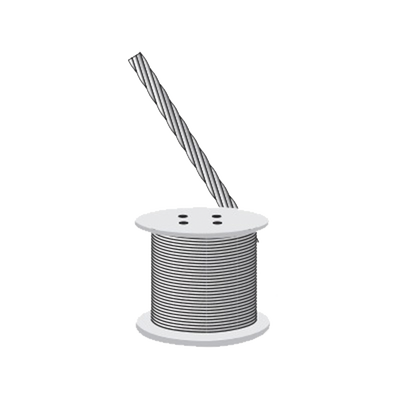 Cable Retenida 7 Hilos, Resistencia 2154 Kg. Diámetro 1/4&quot; (Precio por Metro).