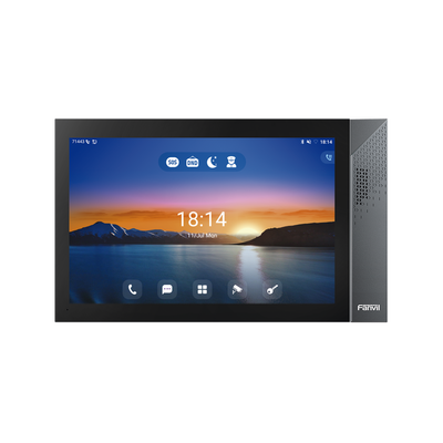 Monitor IP/SIP para interior con Android, Wi-Fi, Bluetooth, Pantalla táctil de 10.1&quot;, audio de 2 vías, PoE, 8 interfaces de entrada de alarma.