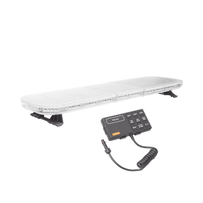 Barra de luces de 47&quot; rojo/azul, 88 LED, con control de tráfico en color ámbar, ideal para equipar unidades de seguridad publica