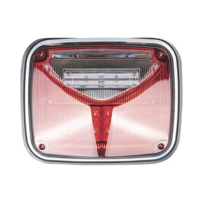 Luz de advertencia de 8 X 6&quot;, Color Rojo, Con Luz de Trabajo Clara, Ideal para Ambulancias