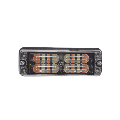 Luz Perimetral, 12 LED Ultra Brillantes, Color Ámbar / Claro