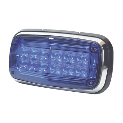Luz de advertencia 8 X 4&quot;, Color Azul, IP67, SAE, Ideal para Ambulancias