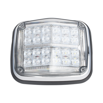Luz de advertencia de 8 X 6&quot;, Color Rojo / Claro, SAE,  IP67, Ideal para Ambulancias
