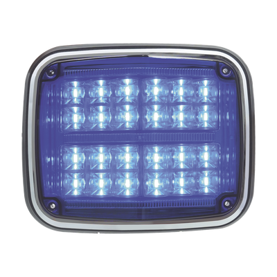 Luz de advertencia de 8 X 6&quot;, Color Azul, SAE,  IP67, Ideal para Ambulancias