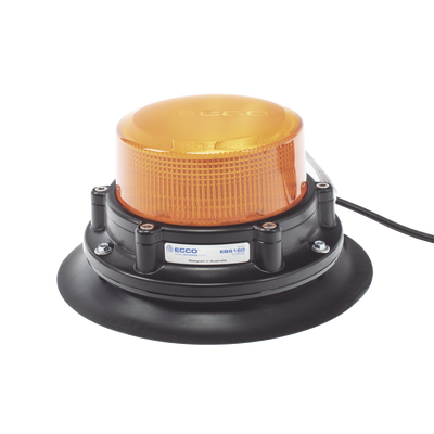 Baliza LED de Uso Rudo, Color Ámbar, Con Montaje Magnético y de Succión, IP69K