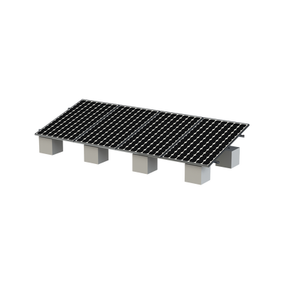 Montaje para Panel Solar, Riel &quot;8&quot; de 5400mm para Módulos con Espesor de 35mm, Velocidad de Viento Máx. 136km/h (20° a 45°)