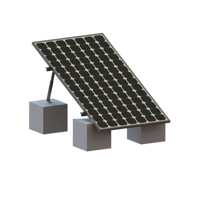 Montaje para Panel Solar, Riel &quot;8&quot; de 1400mm para Módulos con Espesor de 35mm, Velocidad de Viento Máx. 136km/h (20° a 45°)