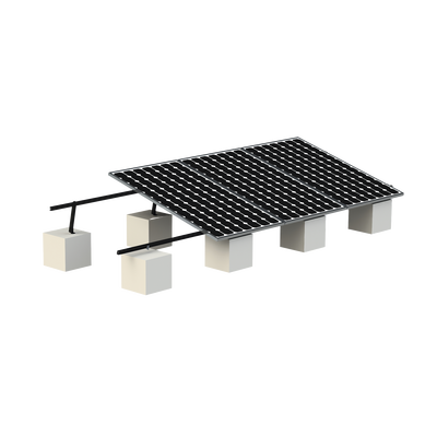 Montaje para Panel Solar, Riel &quot;8&quot; de 5400mm para Módulos con Espesor de 30-35mm, Velocidad de Viento Máx. 136km/h (20° a 45°) Con Anodizado Negro