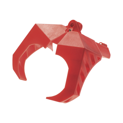 Dispositivo de Bloqueo LOTO para Válvulas de Bola, Para Diámetros de de 1.5 a 2&quot; y Longitud de Mango Hasta 7.5&quot;, Color Rojo