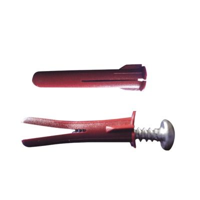 Paquete de 10 taquetes rojos 1 1/2&quot; y 10 tornillos 10mm x 1 1/2&quot; (1103-05002)