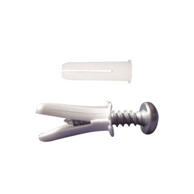 Paquete de 20 taquetes blancos  3/4&quot; y 20 tornillos 8mm x 3/4&quot; (1101-05002)