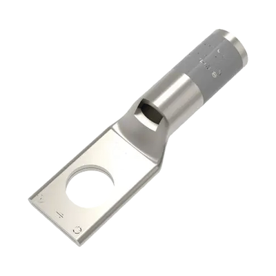 Zapata Terminal de Compresión BURNDY para Tornillo de 1/4&quot; y Calibre 4 AWG.