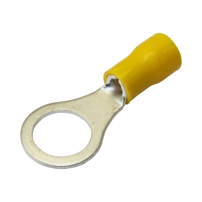 Terminal tipo ojo / 3 / 16&quot; / 10 - 10 AWG / Amarillo / Paquete de 25 piezas.