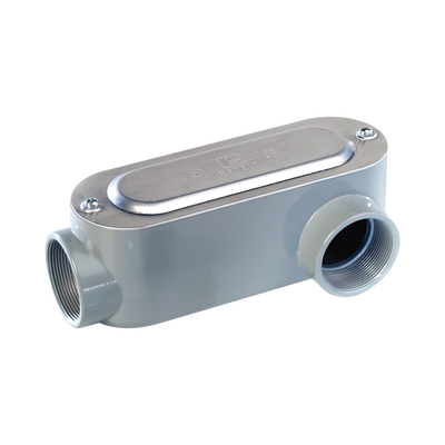 Caja Oval Roscada tipo LL de 3/4&quot; (19.05 mm) / Incluye tapa y tornillos.